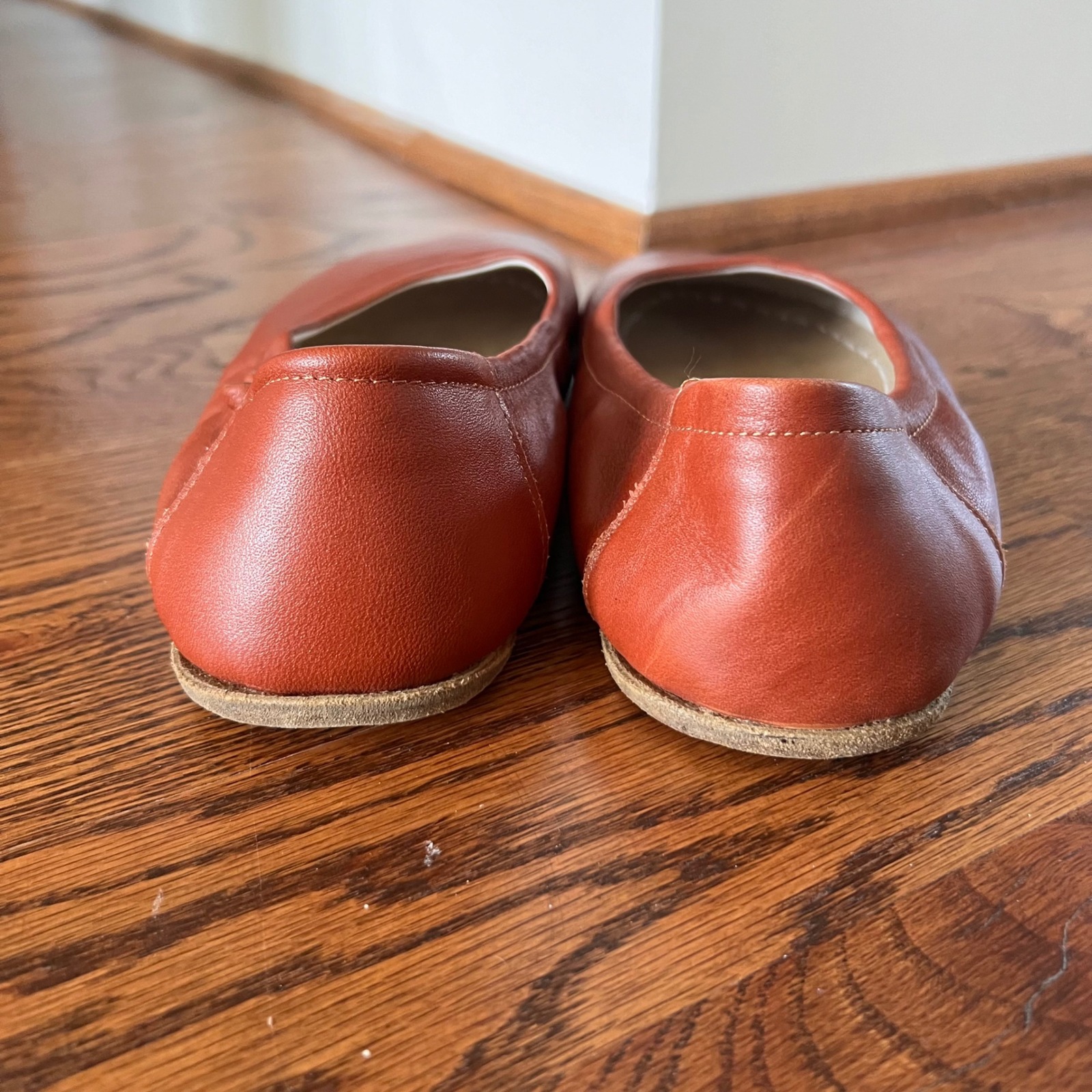 Earthing Harmony Barefoot Leather Ballet Flats Handcrafted Turkey Cognac Sz 40 — image 3 of 8